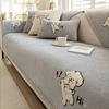 Nordic Cartoon Dog Chenille Sofa Mat Non-slip Sofa Towel Couch Cushion Cover Four Seasons Universal Simplicity Couch Slipcovers
