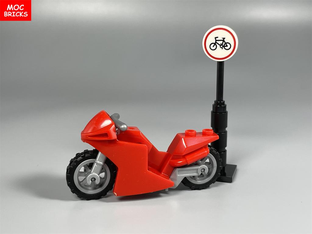 MOC Blocks Bike Bicycle Frame Mountain Biking Vehicle Motorcycle City Assembled Model Construction Block Classical Children Playthings Gift Idea