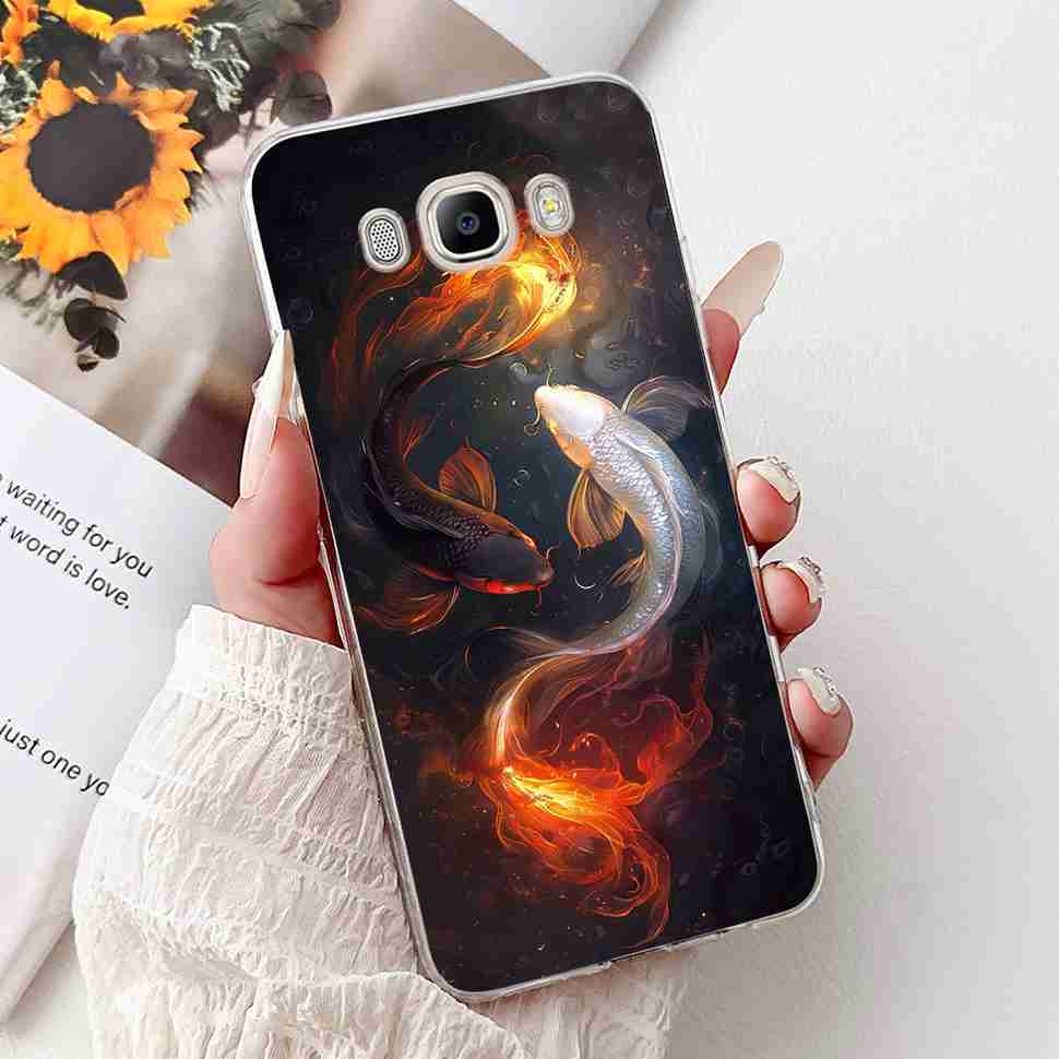 For Samsung Galaxy J7 2016 SM-J710FN Cartoon Animals Soft Silicone TPU Cover For Samsung J7 Core SM-J701F Fashion Flowers Shell