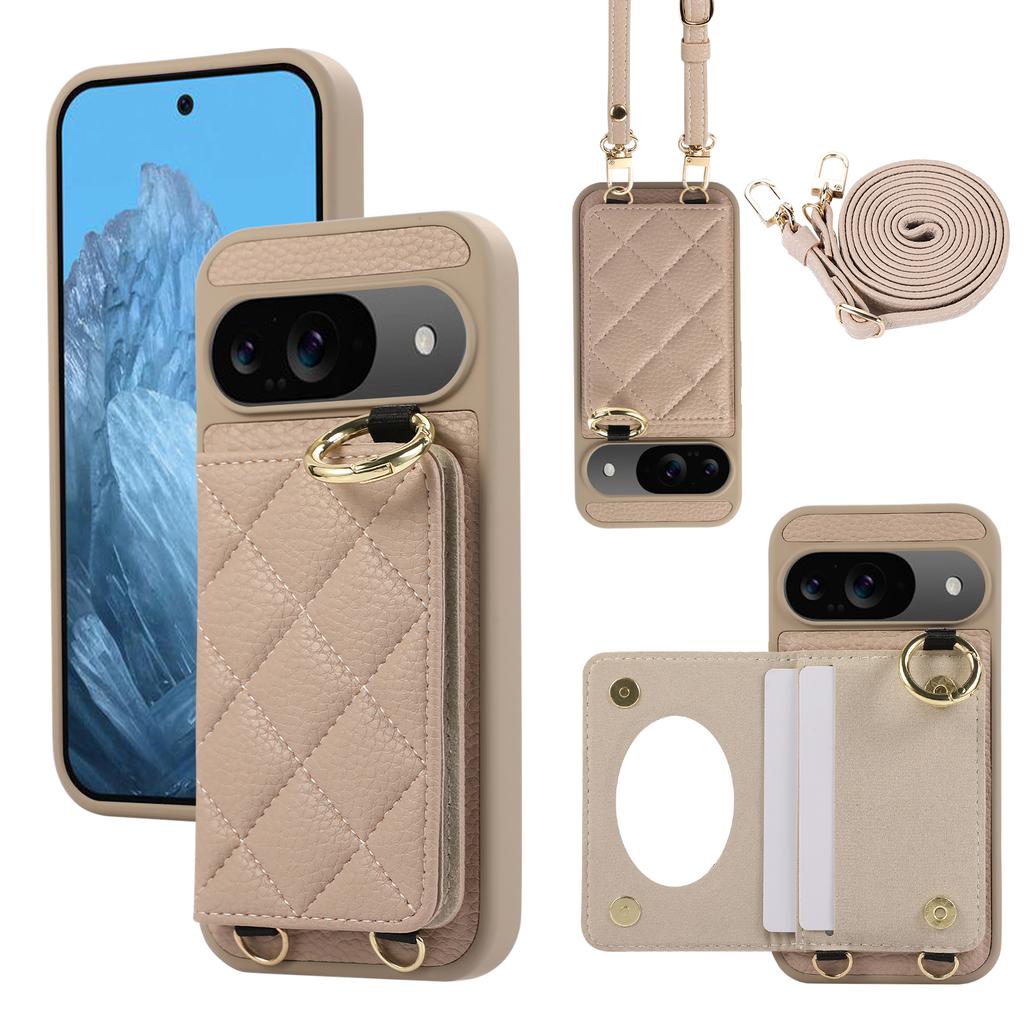 Crossbody Wallet with Card Holder Phone Case For Google Pixel 9 Pro XL 8A 7A 9A Pixel8Pro Lanyard Wrist Strap Leather Cover