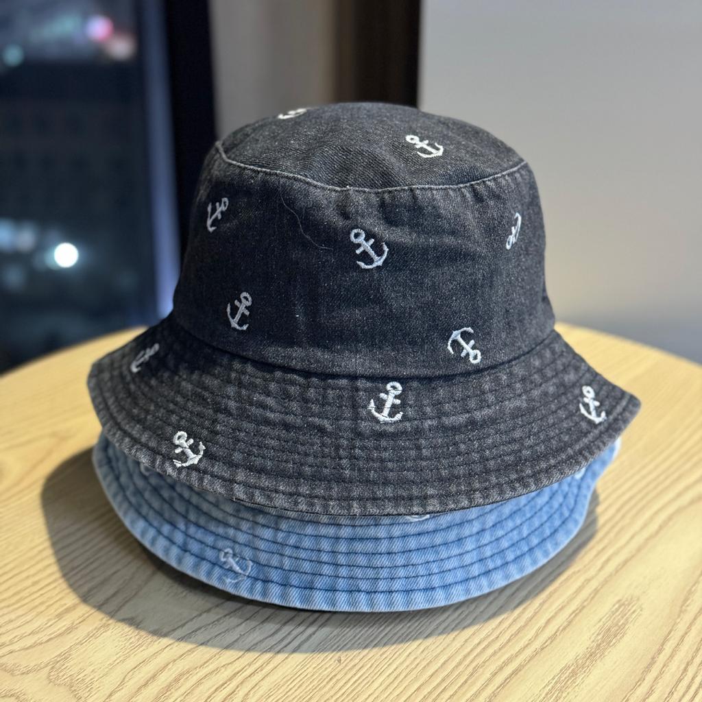 New casual fashion washed denim embroidered fisherman hat for women, Korean version, sweet, unique, and super stylish hat2026Tide