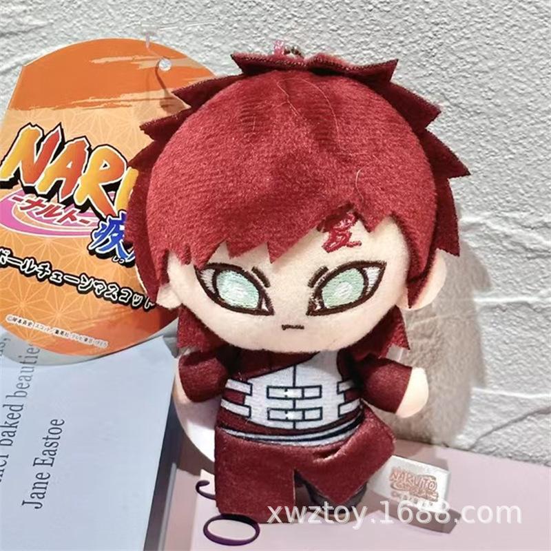 Naruto 10Cm Shippuden Anime Peripherals Plush Toy Keychain Naruto Cartoon Kakashi Gaara Cotton Doll Key RingBag Hanger Ornament