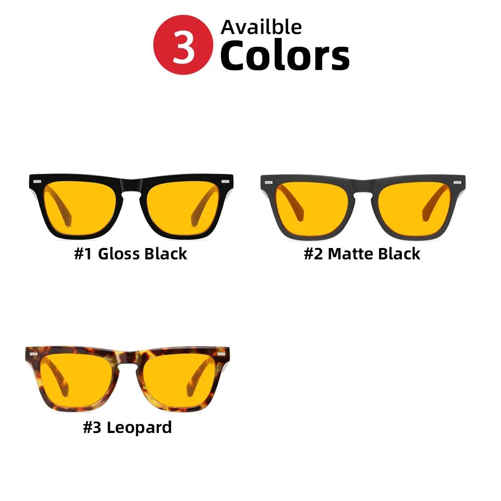 Rectangle Vintage Black Blue Light Blocking Glasses Men Gaming Anti Bluelight Women Orange Night Vision Computer Eyeglasses