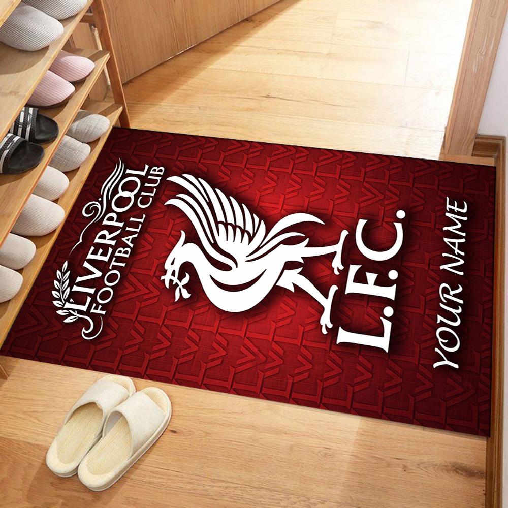 Liverpool Fc Customize Text Carpet Perfect For Outdoor Entryway Dormitory Hallway Antislip Rug Office Home Decor Spiritual Gift