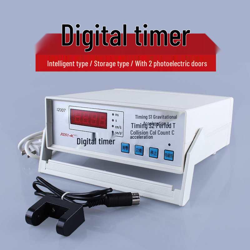 High School Physics Electronic Timer: 4-Digit Display with 0.1ms Precision Standard