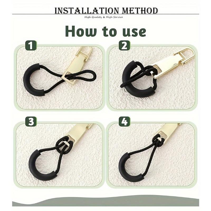 Multi-Color Zipper Pull Replacement Durable U-Shaped Slide Rail Suitable for Backpacks Jackets Suitcases