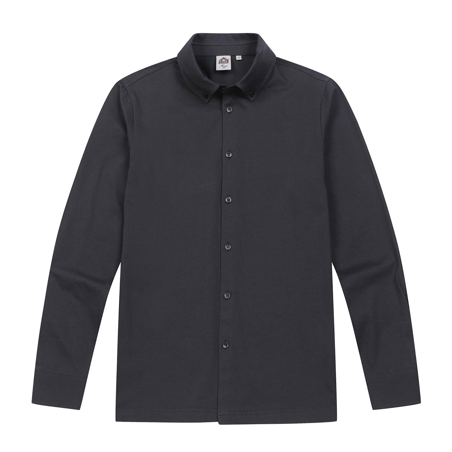 Ferraro Milano Men S Silket Cotton Full-Open Shirt Charcoal (Am0Dks13238) Charcoal.Am0Dks13238/100