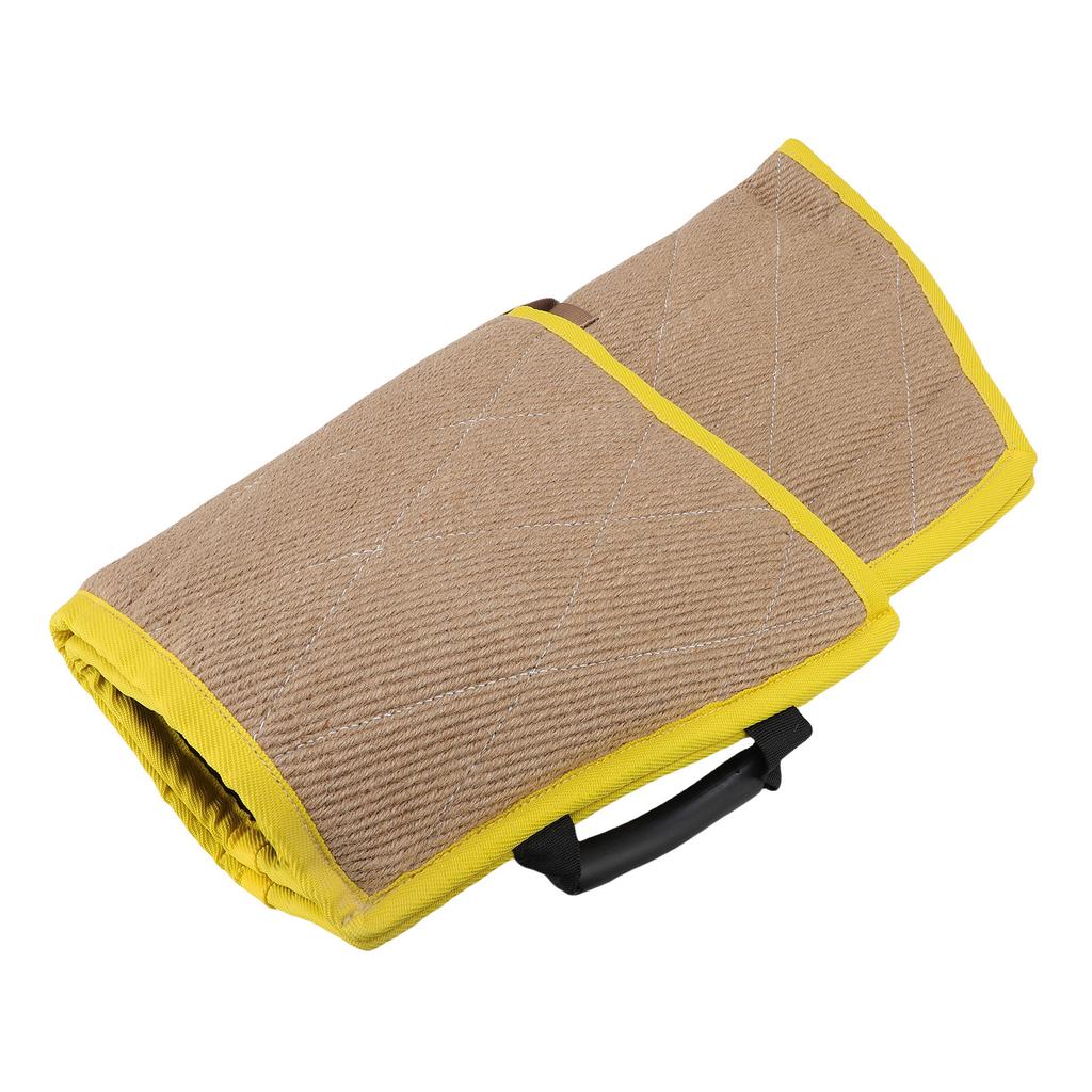 Jute Dog Bite Sleeve Yellow Edge Robust Arm Protection Dog Training Equipment For German Shepherd Malinois Large Breed Dog