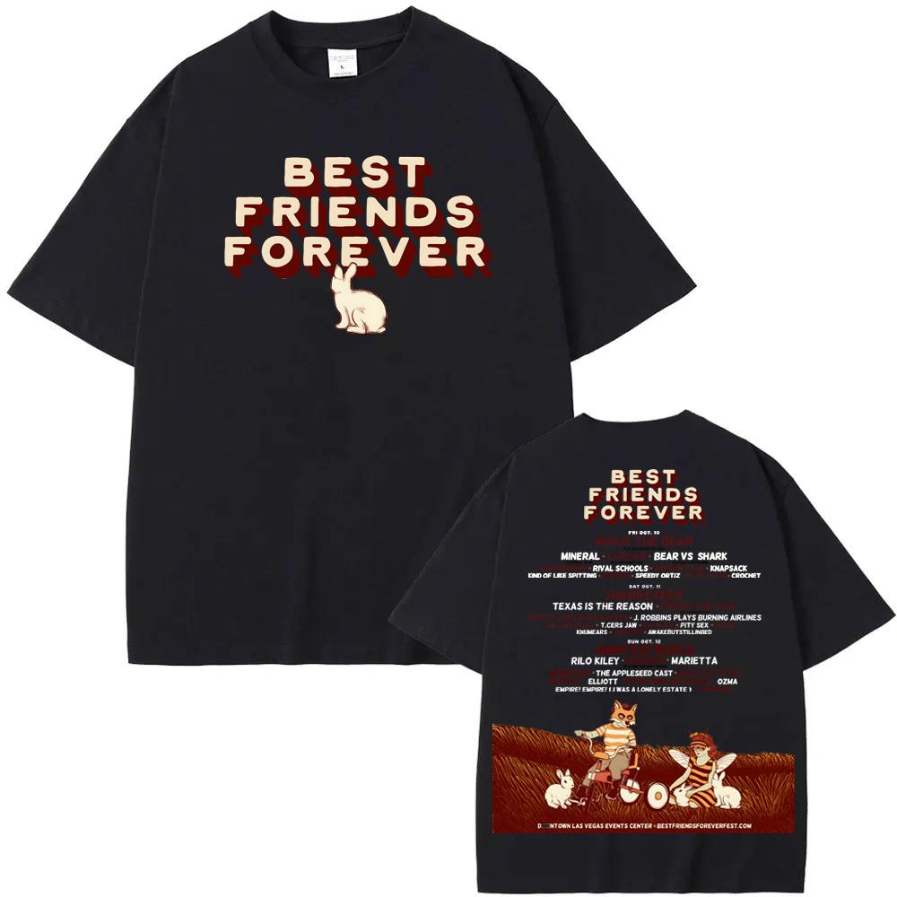 Best Friends Forever 2025 T Shirt Short Sleeve Fashion Round Neck Tee-shirt 100%Cotton Soft Tshirt Summer Tops