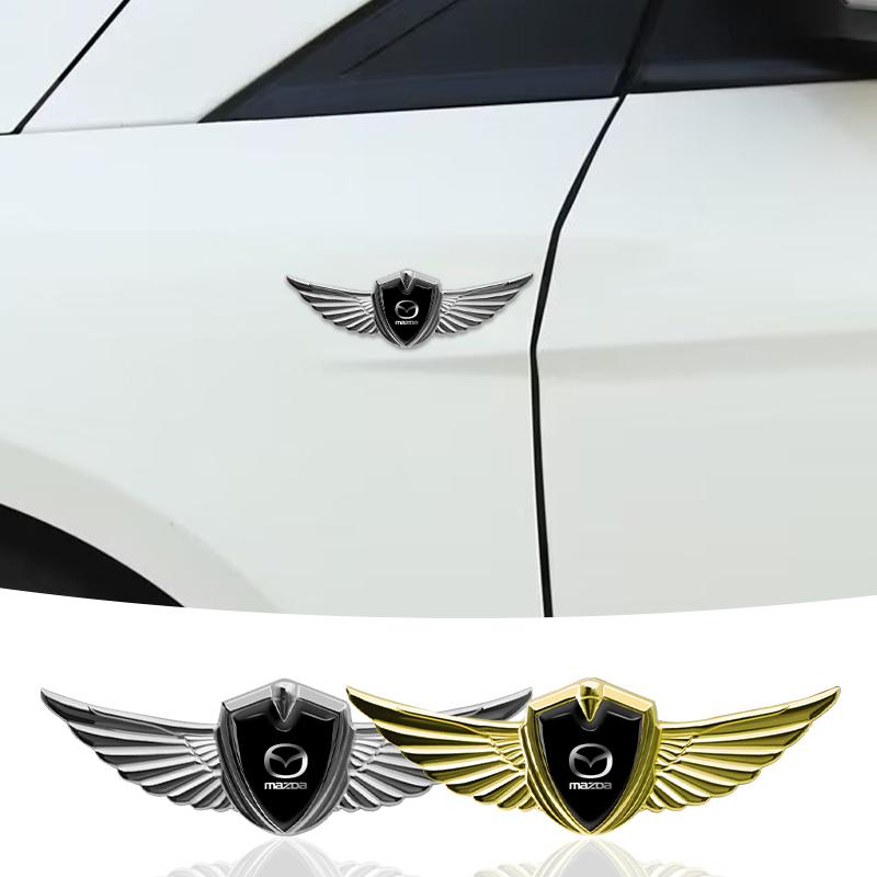 3D Metal Wings Badge Car Side Marker Window Trunk Sticker Decal For Mazda 6 3 5 2 CX5 CX7 323 Demio Axela Atenza CX9 MX3 MX5