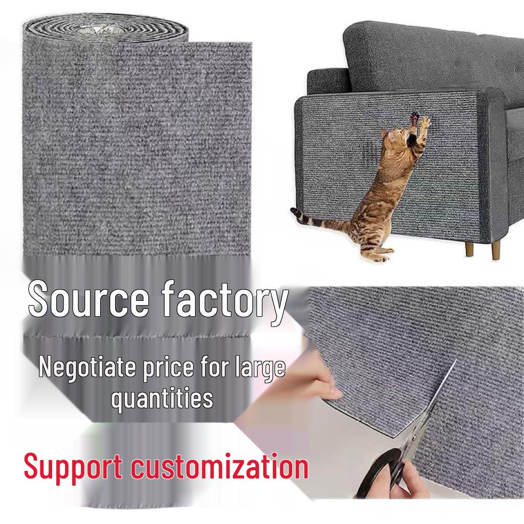 Self-Adhesive Cat Scratch Mat & Wall Protector with Teaser