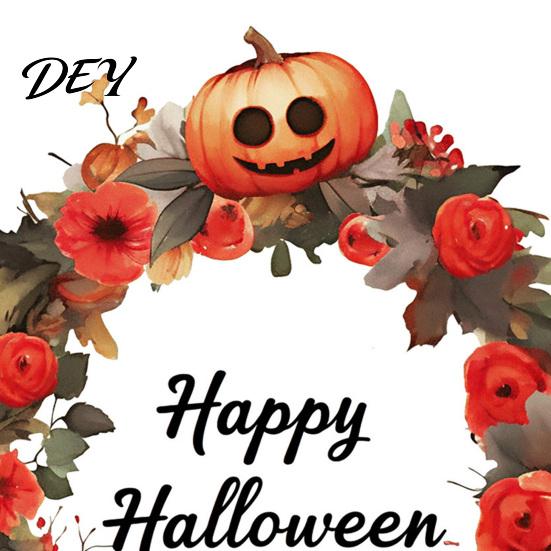 Kreative Herbst-Geschenkideen Halloween-Kranz Wandaufkleber, Glückliche Girlande Aufkleber, Retro-Kürbis Wetterfeste Glasornamente & Rose Wasserdicht