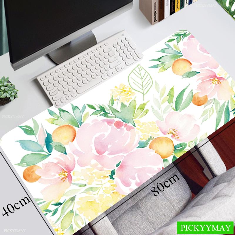 Large Mouse Mat Mousepads Pretty Office Keyboards Desk Pad Speed Carpet Flower Art Mousepad Office Ladys Mouse Pad Cute Desk mat