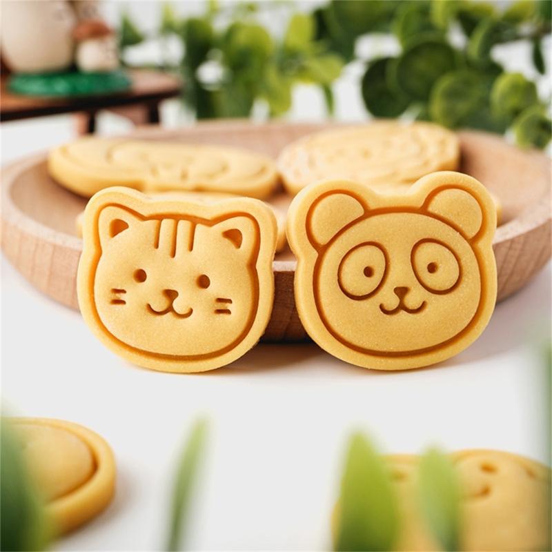 Cartoon Animal Fondant Cookie Cutters Easy to Use Cute Animal Shape Pastry Molds for Creating Delicate Snacks at Homes
