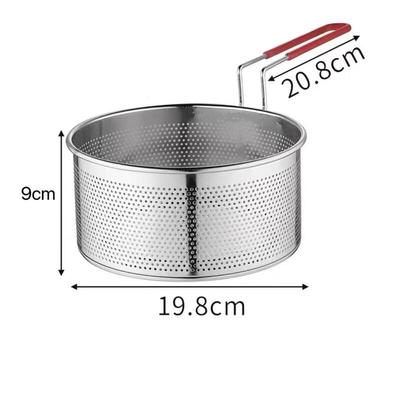 Wutuo 304 Stainless Steel Perforated Frying Basket Set