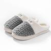 Cotton slippers autumn and winter letter color matching indoor home warm and comfortable plush home cotton shoes