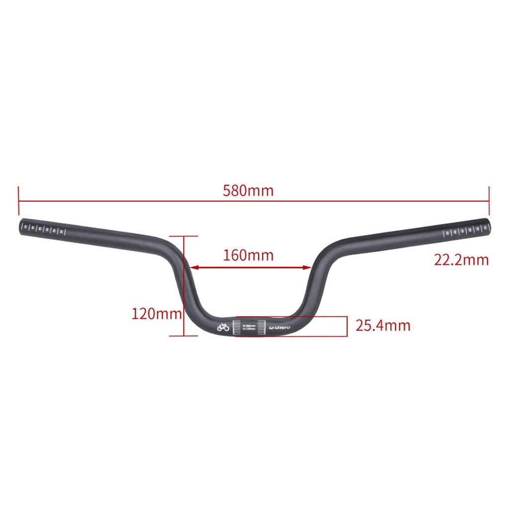 580mm Aluminum Alloy Riser Bars for Folding Handlebars