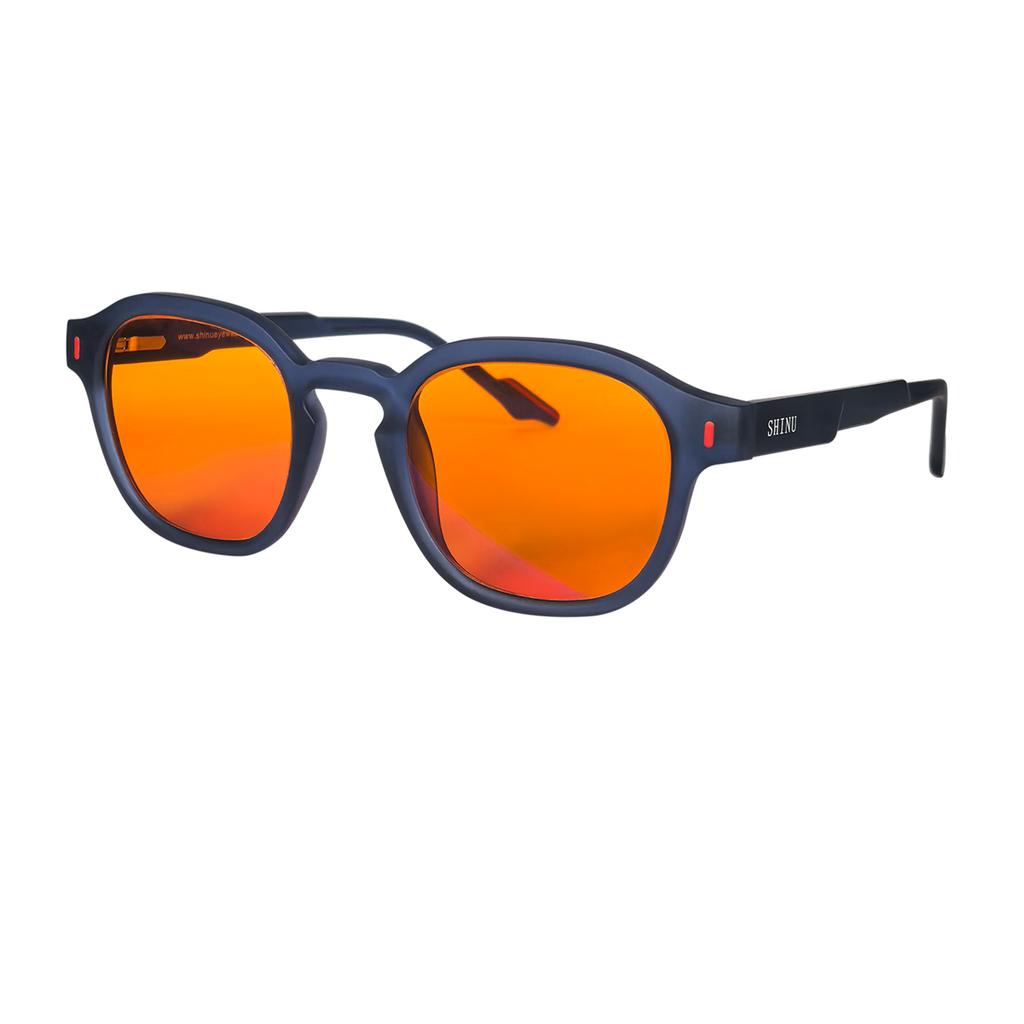 Shinu Blaulichtfilterbrille Für Computer Telefon Arbeitsbrille Für Männer Orange Gläser Gaming-Brille