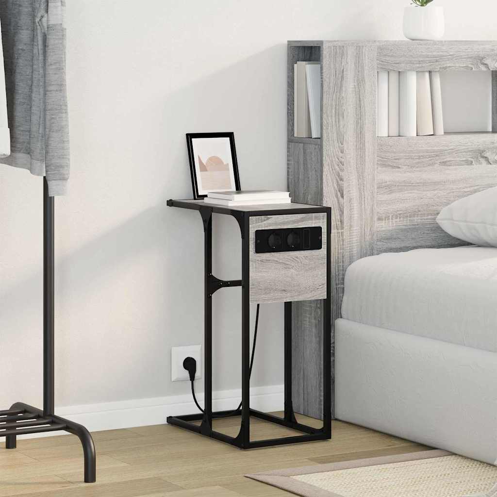 Nightstand Grey Sonoma 41.5 x 26 x 60.5 cm Engineered Wood