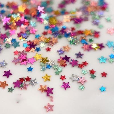 1 krabička třpytivých flitrů na nehty, smíšené flitry na nehty ve tvaru hvězdiček, třpytky, vločky pro 3D nálepky na nehty, příslušenství