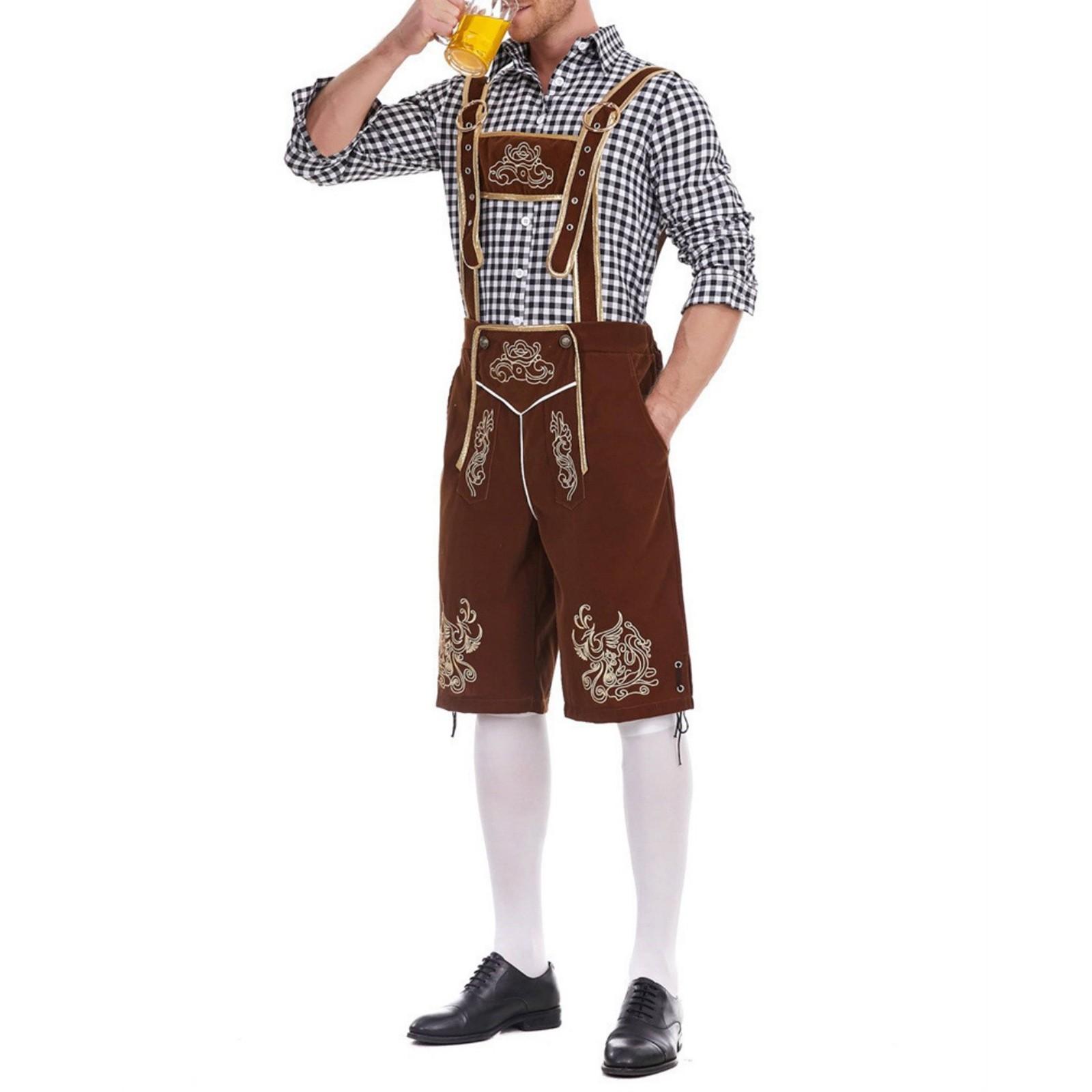 Vīriešu bavāriešu Oktoberfest kostīms - Rūtaina