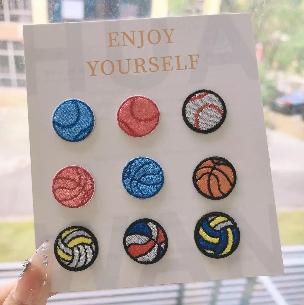In Stock Embroidered Sports Patches: Basketball, Football, Rugby, Baseball - DIY Clothing Accessories, Iron-on Decoration.