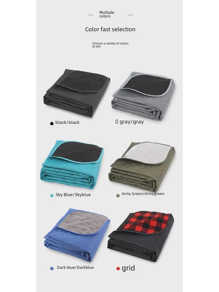 Waterproof Polar Fleece Camping Blanket: Windproof, Thick, Portable Picnic & Nap Mat