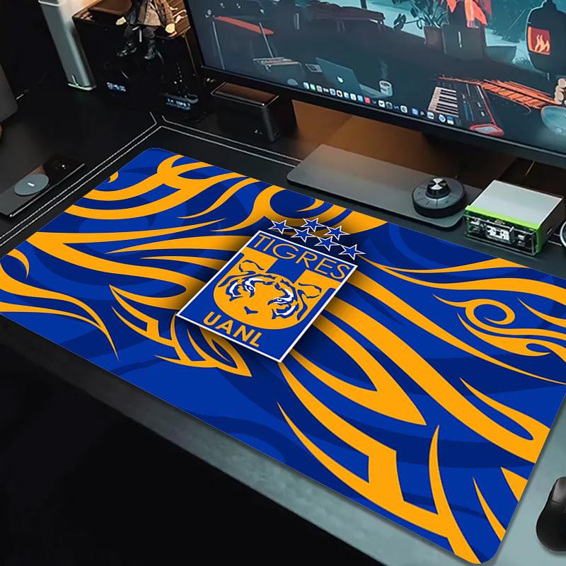 Tigres UANL Logo Color Mouse Pad Large Gaming Table Cushion Non-slip Laptop Tablet Big Mousepad XXL Mat Mini PC Playmat With Lock edge