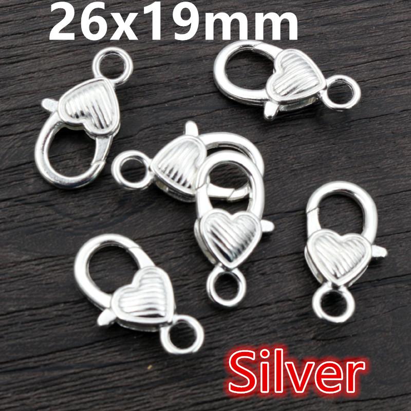 10pcs Snap Lobster Clasp Hooks Gold Silver Plated 5 Colors DIY Jewelry Making Findings for Keychain Neckalce Bracelet Supplies