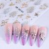 Jellyfish Summer Beach Nail Stickers Colorful Shell Starfish Conch Fish Adhesive Sliders Embossed Decals Manicure Foils Decor