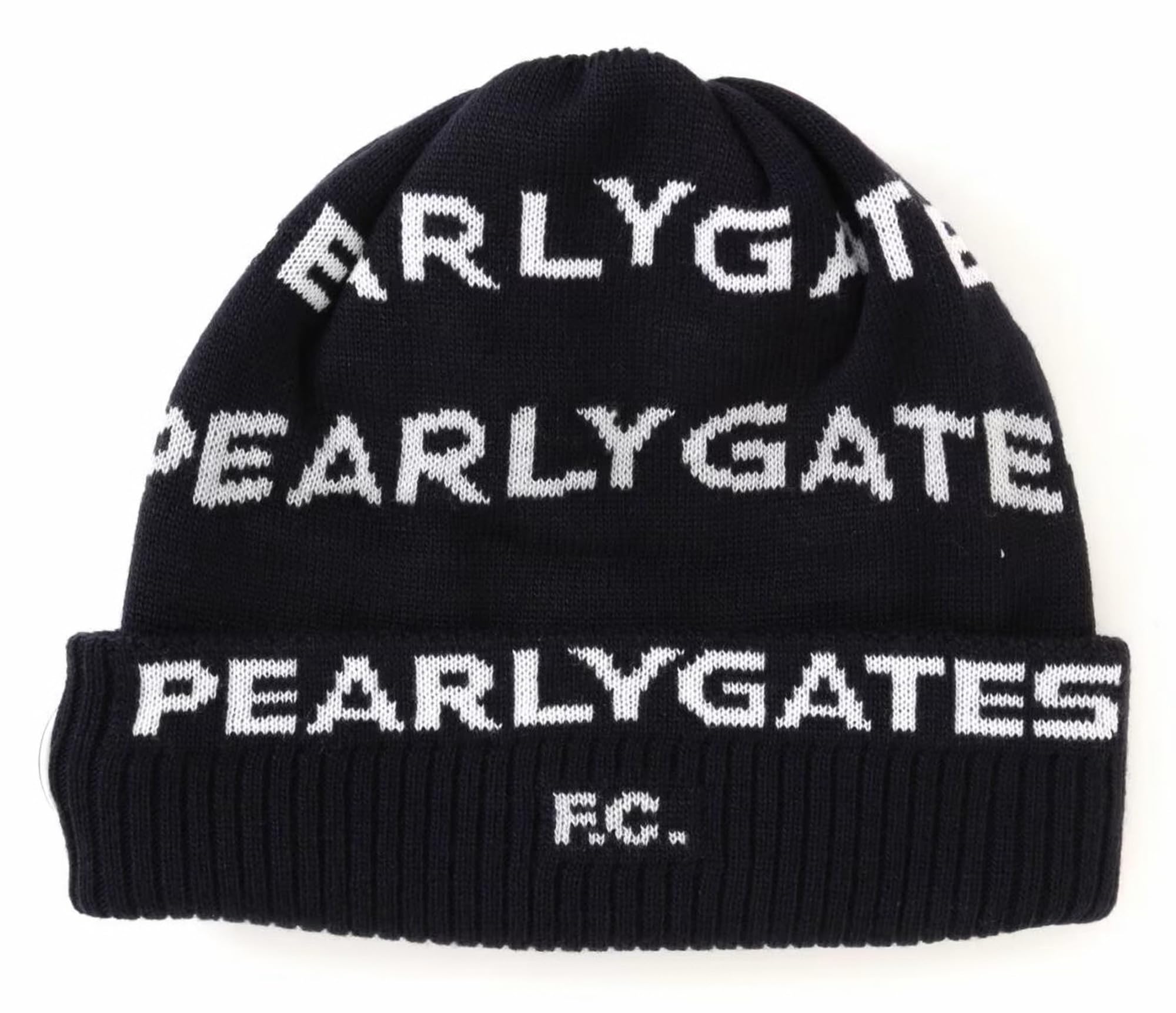 

[PEARLY GATES] Унисекс вязаная шапка с узором логотипа F.C.шапка для гольфа 053-4287009 120Темно-синий FR