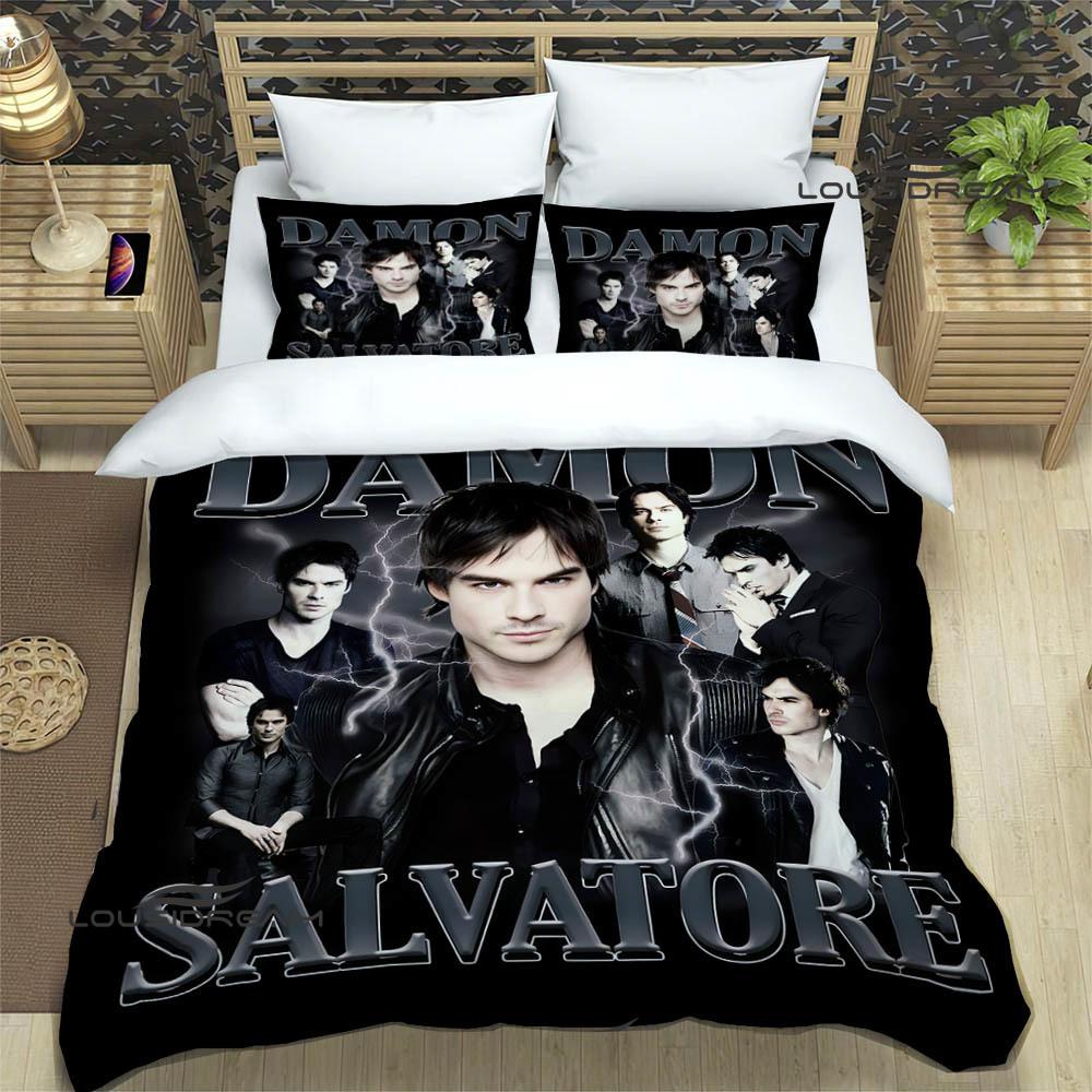 3D Damon Salvatore Printed Bedding Sets Exquisite Bed Supplies Set Duvet Cover Comforter Set Bedding Set Luxury Birthday Gift