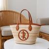 Korean Style Women's Straw Tote Bag - Large Capacity Woven Shoulder Bag for Beach or Commuting