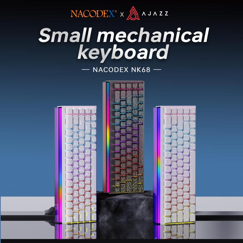 Ajazz NK68 Gaming Keyboard Mixed Lighting Wired Keyboard