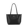 City 23 Metal Logo Buckle Closure Cow Split Leather Tote Bag Tote Bag Shopping Bag Hand Shoulder Bag Medium Size Women's Black