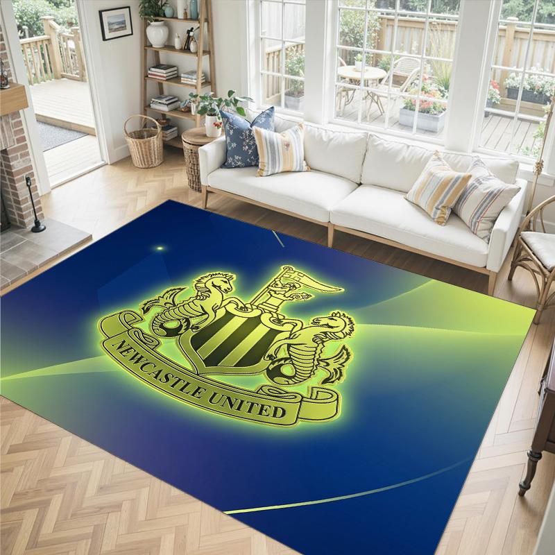 Newcastle United Football Design Welurowy Kryształowy Dywan Przytulny Nie?Antypoślizgowy Dywan Wzorzysty Do Sypialni Salonu Przedpokoju