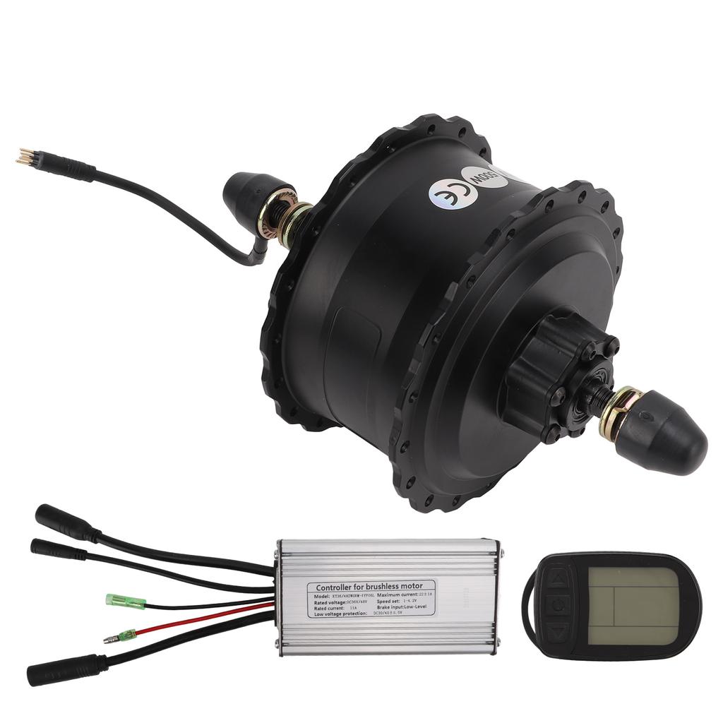 48V 500W Nabenmotor Kit Wasserdichter Stecker Elektrisches Fahrrad Umrüstkit mit Controller für Schneefahrrad