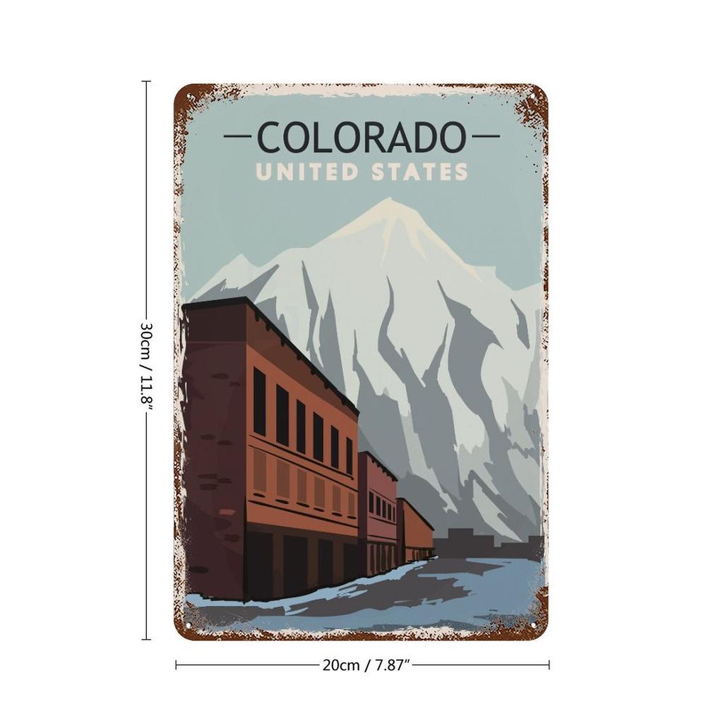 1 Stück Vertikales Retro Gealtertes Metallblechschild 20×30cm, Rustikale Wanddekoration für Bar, Geschäft, Schlafzimmer, Büro oder Café, Klassischer Vintage-Stil