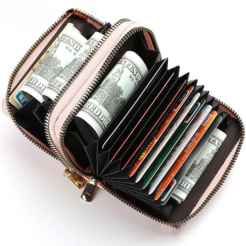 PU Leather Rfid Women's Zipper Card Wallet Small Change Wallet Purse For Female Short Wallets With Card Holders Woman Purse