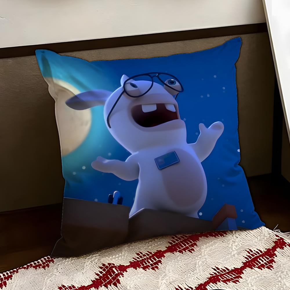 RRabbids IInvasion Cushion Cover Reversible Soft Durable Pillow Cover Home  Car MultiScene Use for Daily Comfort
