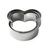 Pabei Stainless Steel Bear Head Cookie Cutters 3-Piece Set