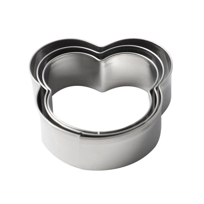 Pabei Stainless Steel Bear Head Cookie Cutters 3-Piece Set