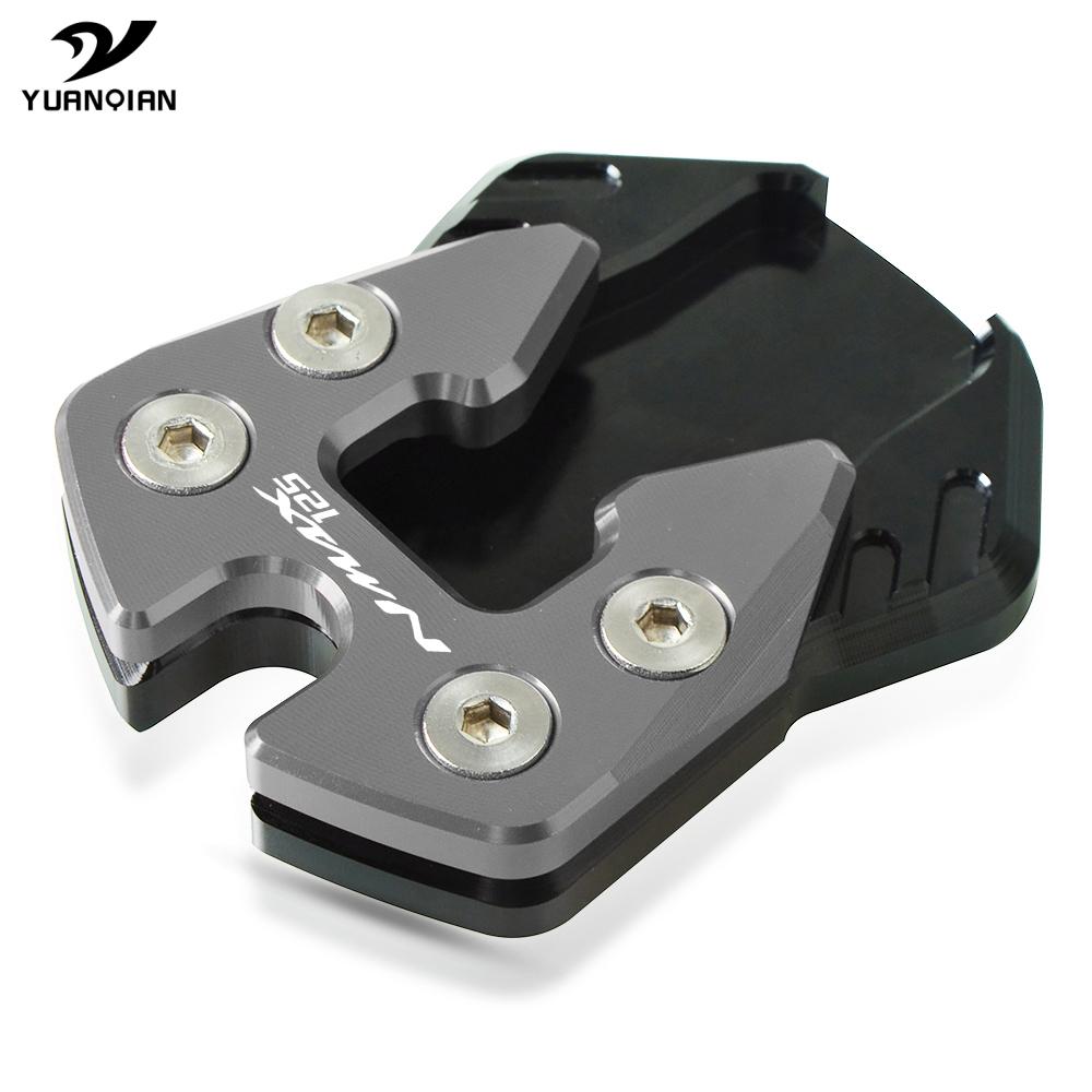 For YAMAHA N-MAX NMAX 125 Motorcycle Side Stand Kickstand Enlarge Extension Pad Motorbike Side Stand Pad Plate NMAX125