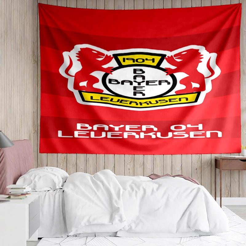 Bayer Leverkusen Print Tapestry, Backdrop, Easy Setup, Ideal for Bedroom, Office & Living Room, with Aesthetic Wall Hanging Decor.
