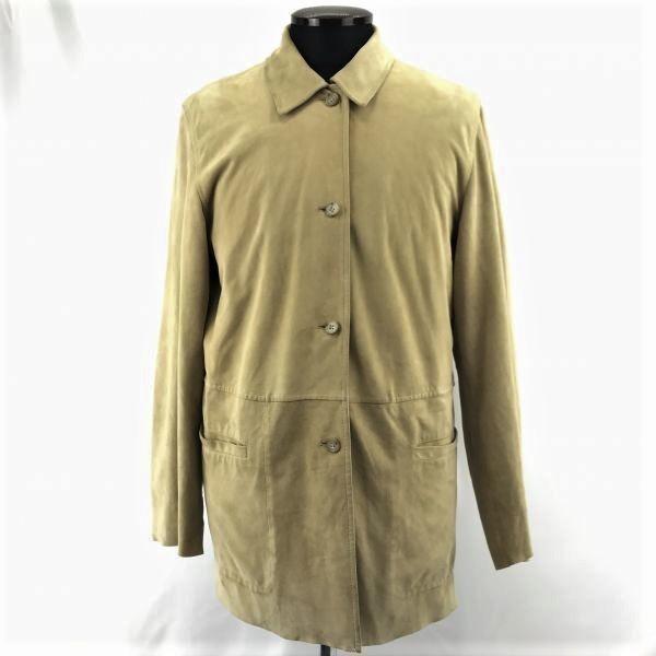 Made In Hungary Max Mara Suede Leather Coat/Size 40/Beige/Weekend Line(USED)
