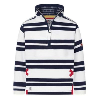Lazy Jacks Jongens Gestreept Sweatshirt met Kwartrits