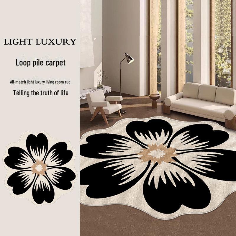 

Роскошный бархатный ковер неправильной формы с петлями для гостиной, спальни или кабинета Diameter 120 cm (Irregular)