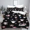 Cute Duvet Cover Kuromi Sanrio Bedding Quilt Sets Digital Printing Cartoon Kids Bed Set Pillowcase For Boy Adult Gift