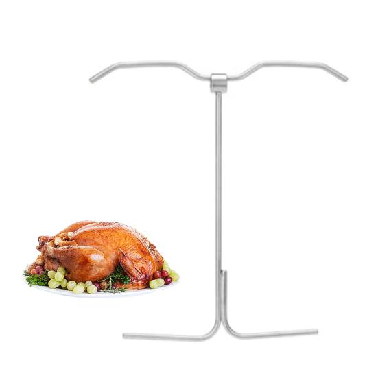 Gancho Pendurador de Peru para Pit Barrel Cooker Aço Inoxidável Rack para Fritadeira de Peru para Cozinhar ao Ar Livre Churrasco no Pátio Festa de Acampamento