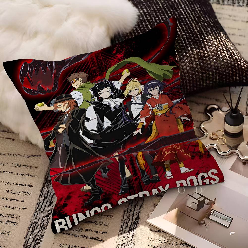 Anime Bungo Stray Dogs pillow cover sofa cushion cover home room decoration children gift